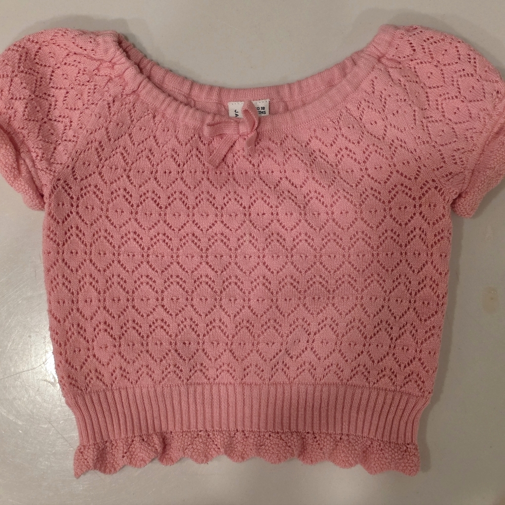 Janie and Jack Coral Knit Sweater